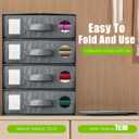 Cosy Family 12 Pack Bed Sheet Organizers and Storage, Foldable Sheet Organizer for Closet, Organizing Bedding Container Cubes for Bedsheets (Queen & King Size), Duvet Covers, Dark Grey