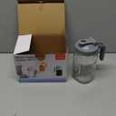 Breast Milk Pitcher Jug - 32 oz Glass Mason Jar Airtight Pitcher with Pour Spout Handle for Breastmilk, Iced Tea, Ice Drinks Storage Container (Gray)
