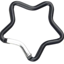 Aluminum Star Shape Carabiner Clip Spring Snap Hook Keyring Carabiners Keychains Outdoor Accessories (2.6 Inch) (Small Star Random 9 P)
