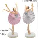 6Pcs Ballerina Cake Topper Plastic Ballet Girl Figurine Realistic PVC Elegant Dancer Ornament for Birthday Party Home Shelf Table Car Decorations