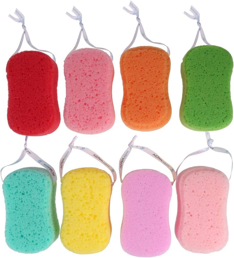8pcs Bath Sponges for Boys and Girls and Adults Soft and Bath Scrubbers for and Skin Massage Bathing Accessory for Delicate Skin