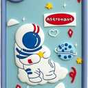 Cute Phone Case for iPhone XR Case Cool Cartoon Astronaut Space Mars Rocket Design Aesthetic Bumper Protective Anti-Slip Shockproof Compatible with iPhone XR Cases
