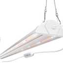 FREELICHT 1 Pack 4ft LED Grow Light with Timer, 60W (350W Equivalent), Sunlike Full Spectrum Integrated Plant Light for Hydroponic Indoor Plant Seedling Veg and Flower, Plug in with 3 Timing Modes (4FT - 1 Pack with Timer)