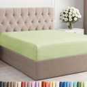 CGK Queen Fitted Bed Sheet - Bottom Single Fitted Sheet Only - Ultra-Soft Hotel Luxury Bedding w/ 8-16 Inch Deep Pockets - Breathable & Wrinkle Free - Easy-Care, Fade & Shrink Resistant - Light Sage Green