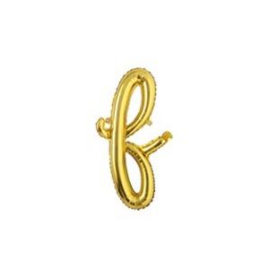 18 inch Gold DIY a-z Handwriting lowercase letters name Foil balloon Letter character birthday Wedding party decoration Balloon (18 inch Gold f)