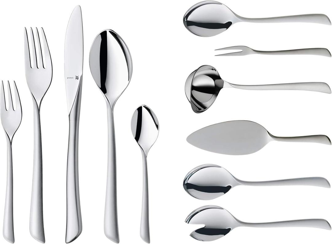 WMF Virginia Cromargan Protect Steel Cutlery Set for 12 People, Silver, 66-Piece