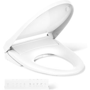 Kohler K-28821 PureWash E930 Elongated Bidet Toilet Seat with Remote Control, Quick Release, Quiet-Close Bidet Seat, Warm Water, Heated - White