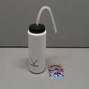 Hockey Gifts,1 Pack Hockey Water Bottle with Long Straw and 100PCS Stickers Accessories Stuff for Boys Men Player Lovers (1L,Squeeze,BPA-Free)