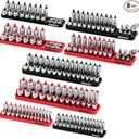 SEDY Socket Holder Tool Tray Organizer: 8-Piece Socket Storage Organizers Set for Toolbox Tools Trays Drawer 1/2 3/8 1/4 Inch Drive Socket Holder, 85003