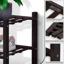 Haddockway Large 3 Tier Bamboo Shoe Rack Storage Organizer, Multifunctional Free Standing Stackable Shoe Shelf with Grid Panel for Closet,Hallway,Entryway,Small Space 27"x12"x21"