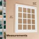 Tapeera White Multi Picture Frame Collage Wall Decor For Polaroid Film Size - 16 Openings Large Photo Collage Frame For Wall - Mini Picture Wall Frame - Not Compatible with Fujifilm Instax Mini Film, Polaroid I-type / 600