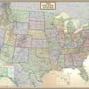 24x36 United States, USA US Executive Wall Map Poster Mural (24x36 Laminated)