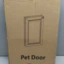 All Aluminum Dog Door, Rust Proof Heavy Duty Large Dog Door for Exterior Doors, Doggy Door with 2 Magnetic Flaps, Energy Efficient, Closing Panel, Pet Door for Pets Up to 110Lb