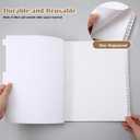 Yeaqee 1-200 Numbered Tab Dividers Un-Punched Letter Size 8.5 x 11 Inch Paper Page White Binder Index Dividers for Office Documents Files(1 Set)