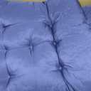 AS AWESLING 6040 INCH Oxford Fabric Swing Cushions with Backrest & Tie Straps - Crushed Sponge Filled for Outdoor Patio Bench, 2-3 Seater Replacement for Swing Chair (Blue, 60 INCH 40 INCH)
