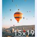 JCJMY 15x19 Picture Frame White for Poster Photo Picture, Horizontal and Vertical Formats for Wall Hanging, 15 x 19 Wall Gallery Poster Photo Frame for 15 by 19 Photos Posters, White