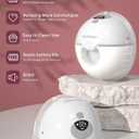 Momcozy M5 Hands-Free Wearable Breast Pump Without APP, Double-Sealed Flange for Baby-Like Comfort, 3 Modes & 9 Suction Levels, Portable Electric Pump 24mm, 2-Pack Quill Gray