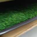 Dog Grass Large Potty Patch, Dog Litter Boxes Artificial Grass Bathroom Turf for Pet Training, Washable Puppy Pee Pad, Perfect Indoor/Outdoor Portable Potty Pet Loo (Tray system-35"X22.6")
