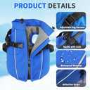 Dog Winter Coat Reflective Water-Resistant Jacket, Fleece Lined Windproof Puppy Coat with Back Zipper & D-Ring, Cold Weather Dog Coats for Small Medium Dogs (S, Blue)