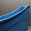 Large Foldable Bath Tub Bathtub for Toddler Children Twins Petite, Blue