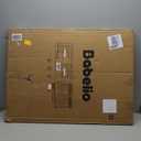 BABELIO 36 Inch Extra Tall Baby Gate with Cat Door, 29-40" Metal Dog Gate, Cat Gate for Stairs, Doorways, Auto Close Safety Gate with Pet Door, Easy Walk Thru, White