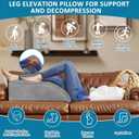 Inflatable Leg Elevating Pillow for Traveling - Leg Pillow Elevation with Eye Mask,Inflatable Leg Pillow for Swelling,Circulation,Pain Relief,Bolster Pillow Support for Ankle Recovery,Foot,Knee,Gray