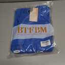 BTFBM Womens Short Sleeve Tops 2025 Summer Casual Crew Neck Oversized Sweater Solid Color Ribbed Knit T Shirts (Blue, L)