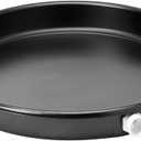 Everflow PWHP28 Plastic Water Heater Drain Pan with 1 in. - 1-1/2 in. PVC Fitting, 28 in. Diameter Black