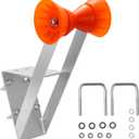 VEVOR Boat Trailer Winch Stand, 2 to 3-inch Winch Posts, Boat Trailer Winch Seat with TPU Orange Roller & U-Bolts, Suitable for Jet Ski, Sailboat, Fishing Boat, Speedboat (Galvanized), Silver