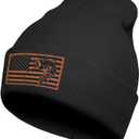 Men's Beanie Winter Knit Hat Gifts for Dad Husband Grandpa Father's Day Christmas Birthday Gifts Leather Pattern Skull Caps