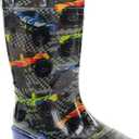 Western Chief Kids Waterproof Light Up Rain Boots With Handles for Easy On and Off for Boys and Girls, Size 5