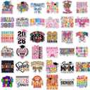 Lyrow 36pcs Senior 2026 Graduation Iron on Patches Class of 2026 Patches Repair Embroidered DIY Craft Accessories Graduation Gifts for Graduate, Backpacks, Hats, Jackets