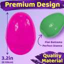 stargo 36 Pack - Plastic Easter Eggs Empty 3.2 Large Plastic Eggs Fillable for Easter Egg Hunt, Easter Egg Basket, Party Favor, Surprise Egg. Set of Bright Multicolored Eggs