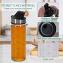 2 Pcs Honey Jar Dispenser,Glass Honey Container No Drip,Coffee Maple Syrup Creamer Salad Dressing Dispenser, Leak-Proof Oil Pot for Home Kitchen Essential Storage Holder 500ml/18oz