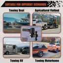 2" Adjustable Trailer Hitch - 4" Rise/Drop Height, 2'' & 2-5/16'' Ball Hitches 25000 Lbs Heavy Duty Towing Ball Mount, RVs, Campers, Boat Trailers