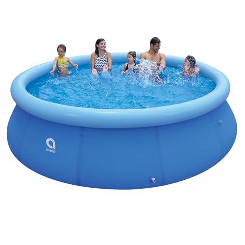 DIMAR GARDEN 12ft x 36in Inflatable Swimming Pool, Outdoor Round Top Ring Above Ground Pools