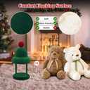 Christmas Candle Warmer Lamp with Timer, Dimmable Wax Warmer Lamp, Flocking Candle Melter Lamp for Jar Candles, Christmas Birthday Gifts for Mom Women (Green)