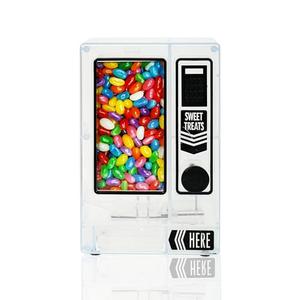 YOBRO Candy Dispenser, Cute Vending Machine for Desktop, Manual Candy Machine, Dispense Mini Candies, Birthday&Christmas Gift for Girls, Gift for Friends Girlfriends (Clear)