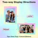 HIIXHC 2Pcs Car Picture Holder, Colored Car Visor Photo Clip, Magnetic Car Sun Visor Picture Holder for 3" Photos, Car Photo Holder, Car Visor Photo Frame for Car Accessories Interior Decor
