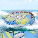 VEVOR Towable Tube for Boating, 4 Riders Inflatable Boat Tubes and Towables, 680 lbs Capacity Water Sport Towable Tube for Boat to Pull - with Fins, Full Nylon Cover, Padded Handles & Safety Valve