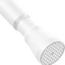 AIZESI Shower Curtain Rod 30-64 Inch No Drilling Adjustable Shower Rod Never Rust & Non-Slip Tension Curtain Rod White Spring Loaded Curtain Rods for Window Bathroom Doorway Closet Cupboard