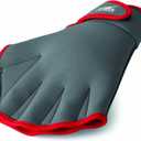 Speedo Aqua Fit Training Swim Gloves (Medium, Charcoal/Red)