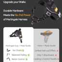 DF No Pull Step-in Martingale Dog Harness, Help Stop Pulling & Choking, Reflective & Adjustable, Front Clip Harness with Lift Handle, Tactical Silent Metal Buckle, Black, 3/4", Front Chest 13.2"-16.0"