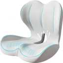 Seat Cushion for Office Chair, Ergonomic Cushion with Lumbar Support Pillow | Orthopedic Memory Foam Coccyx Cushion for Tailbone & Sciatica Pain Relief, Ideal For Office Chairs, Car Seats, Wheelchairs, Large