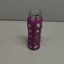 Lifefactory 22-Ounce BPA-Free Glass Water Bottle with Classic Cap and Protective Silicone Sleeve, Plum