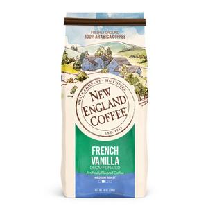 New England Coffee Decaf French Vanilla Ground Coffee 10oz (Pack of 1) (EXP 06/10/27)
