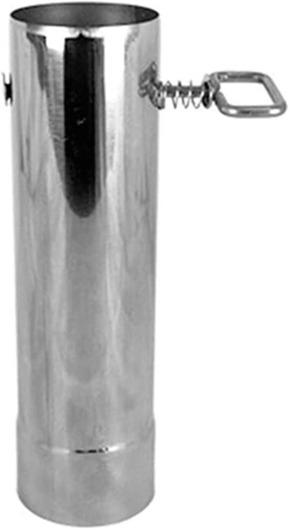 Eagles Stove Pipe with Damper 2.36 inch Control Stainless Steel Chimney Flue Pipe for Outdoor Camping Wood Stove Accessories Pipe, Long Type