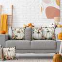 Fall Decorations for Home, Fall Pillow Covers 18x18 Set of 4, Autumn Thanksgiving Decorations and Supplies for Home Sofa Couch Decor