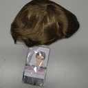 Kaneles Mens Brown Wig Short Straight Men Wigs Synthetic Wig Realistic Natural Middle Part Wigs for Men (Brown)