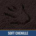 Arotive Bathroom Toilet Rugs U Shaped 24x20, Extra Soft Absorbent Shaggy Chenille Contour Bath Rugs for Toilet, Machine Washable Non-Slip Contoured Bath Mats, Brown